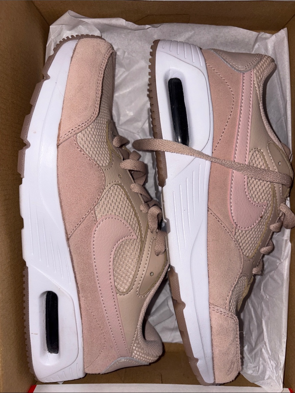 Nike Women’s Tan and Pink Suede AirMax Sneakers